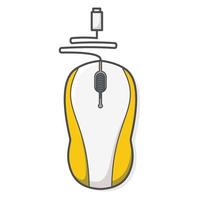Mouse computer flat design front view vector