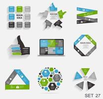 Collection of Infographic Templates for Business Vector Illustra