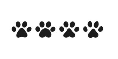 Animal footprints icon. Traces. Set of animal paws.