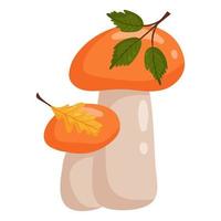 Mushroom. Element of autumn design. Vector cartoon style