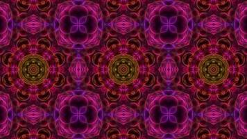 Abstract vintage pink symmetrical kaleidoscope background video