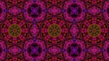 Abstract vintage pink symmetrical kaleidoscope background video