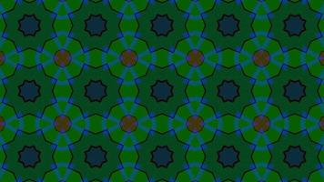 Abstract symmetrical geometric green background video