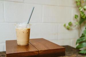 latte coffee in take away glass
