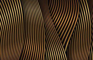 Dynamic wavy Black and gold lines luxury elegant background vector