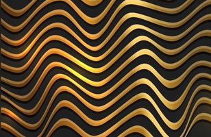 Fondo negro geométrico abstracto moderno con elemento de metal dorado vector