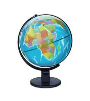 School geographic globe from multicolored paints. Splash of watercolor, colorful drawing, realistic. Vector illustration of paints