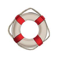 Lifebuoy from multicolored paints. Splash of watercolor, colored drawing, realistic. Vector illustration of paints