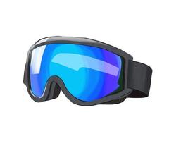 Ski goggles mask from multicolored paints. Splash of watercolor, colored drawing, realistic. Vector illustration of paints