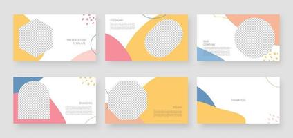 Modern presentation templates. Business presentation template and page layout design. Vector illustration.