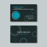 Luxury, Modern and Elegant Business Card Template with dark and green color combination vector