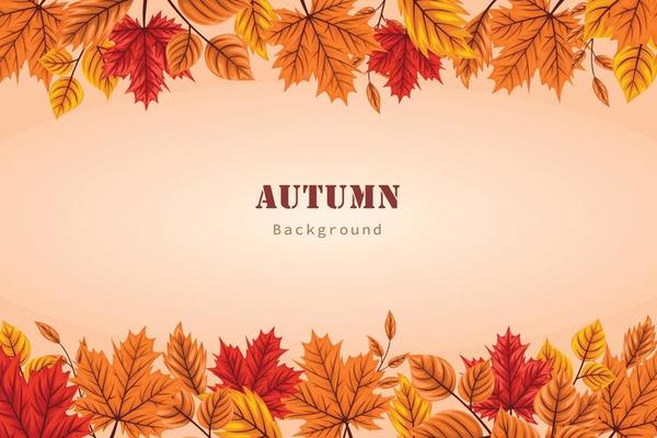 autumn background hand drawn leaf vector. premium Vectors, designs that can be edited as needed