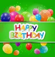 Happy Birthday Card Vector Illustration