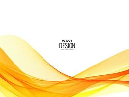 Decorative design modern pattern with stylish smooth yellow wave background vector