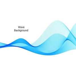 Abstract blue modern flowing stylish wave in white backround illustration pattern vector