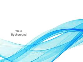 Abstract stylish smooth modern blue wave pattern background vector