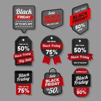 Black Friday Sale Badge Collection vector