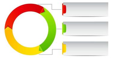 concepto de ilustración de vector de rueda de tiempo colorido