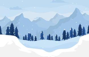 Winter Wonderland Outdoor Scenery Snowflake vector