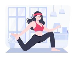 Quad Stretch Exercise vector