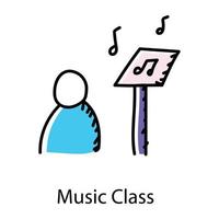 clase de musica y educacion vector