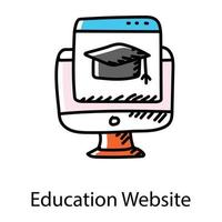 sitio web de aprendizaje educativo vector