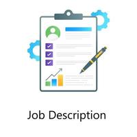 Job Description and Task Management vector