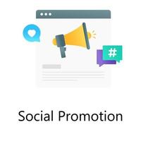 Social Promotion and Media vector