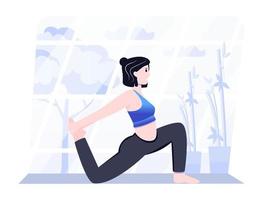Lunge and Exercise vector