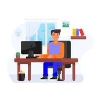 Office work and  Employee vector