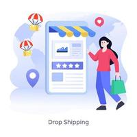 Online Drop Shipping vector