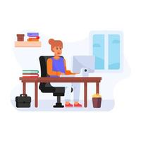 Workplace and  Virtual Job vector