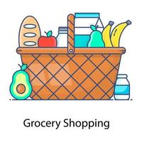 Grocery Shopping and Household vector