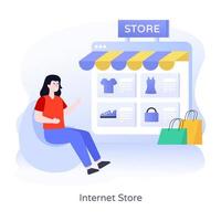 tienda de internet en línea vector