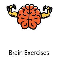 ejercicio de fitness cerebral vector