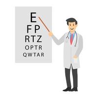 Ophthalmologist Examination and Chart vector