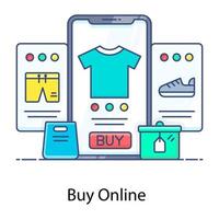 Buy Online store vector