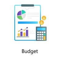 informe de impuestos y presupuesto vector