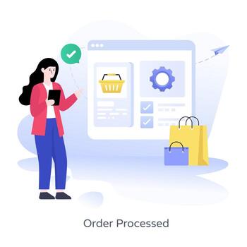 Order Processed Complete vector