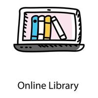 Online Digital Library vector
