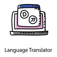 traductor de idiomas y guion vector