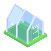 Greenhouse and nursery vector