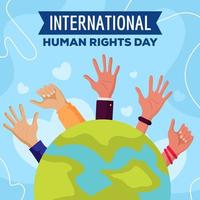 fondo del día internacional de los derechos humanos vector