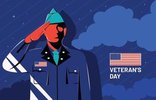 Veterans Army Salute vector