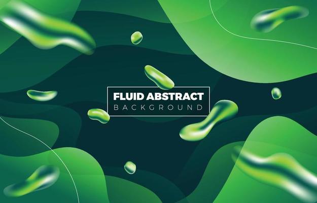 Green Fluid Abstract Backround