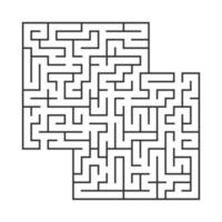 Abstract square maze. Game for kids. Puzzle for children.Labyrinth conundrum. Flat vector illustration isolated on white background. With place for your image.