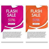 set of dynamic modern geometric and liquid mobile for flash sales of banners vector