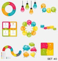 Collection of Infographic Templates for Business Vector Illustration