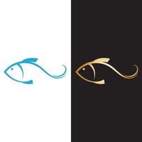 fish logo and vector template