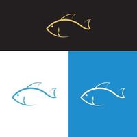 fish logo and vector template